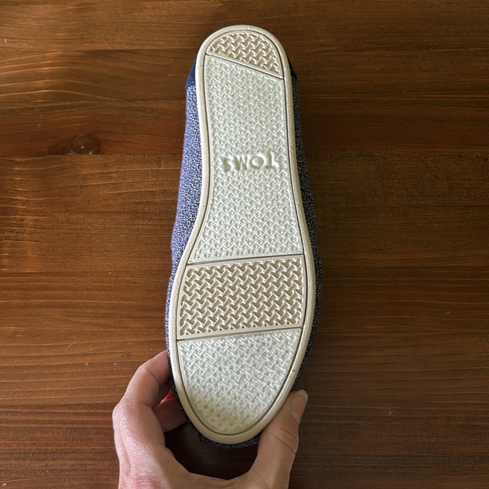 Ladies Toms Navy Classic Shoes - Picture 8 of 13